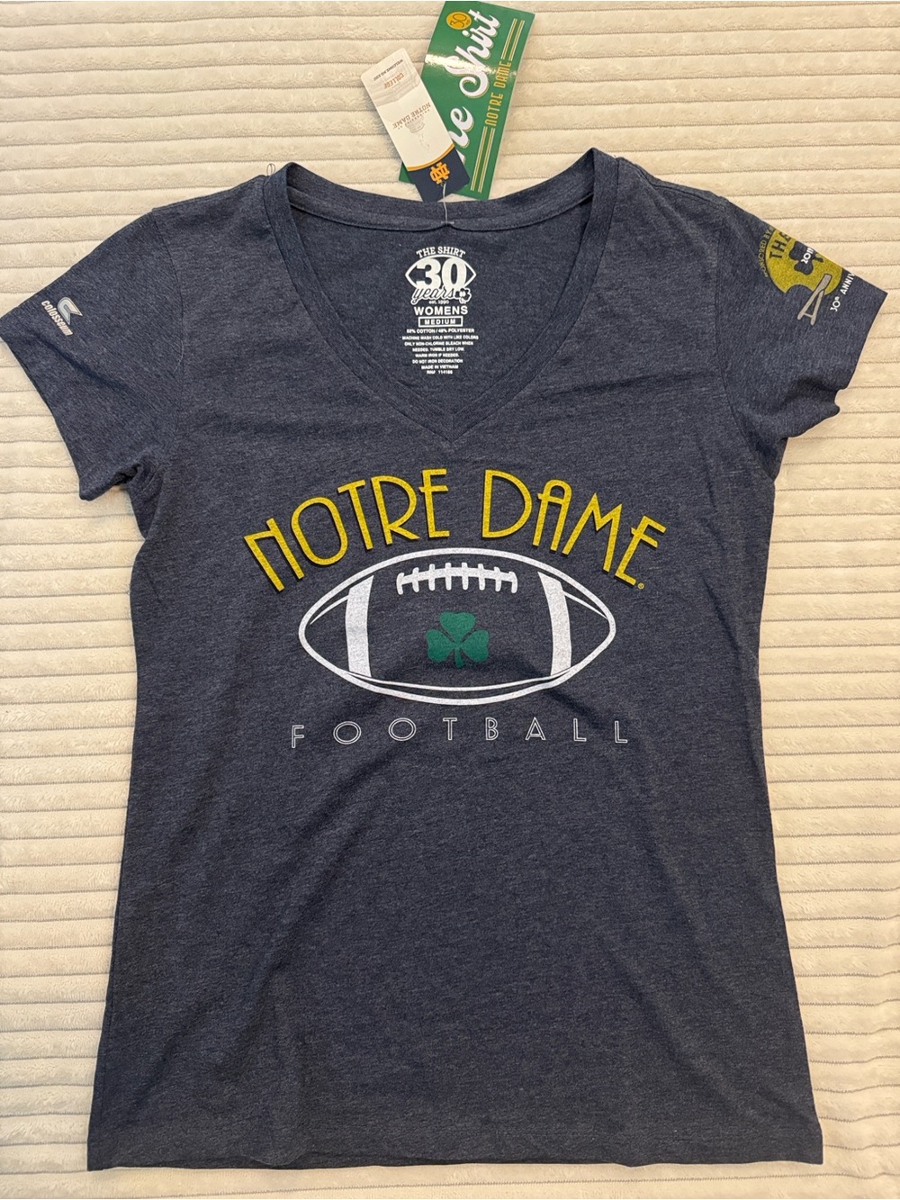 NWT Notre Dame Football "The Shirt" 2019 30th Anniversary Women’s Medium